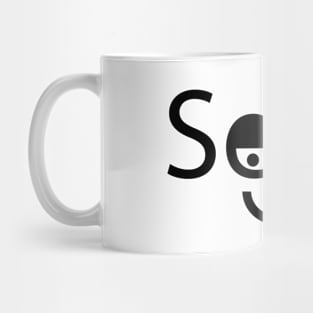 Seen typography design Mug